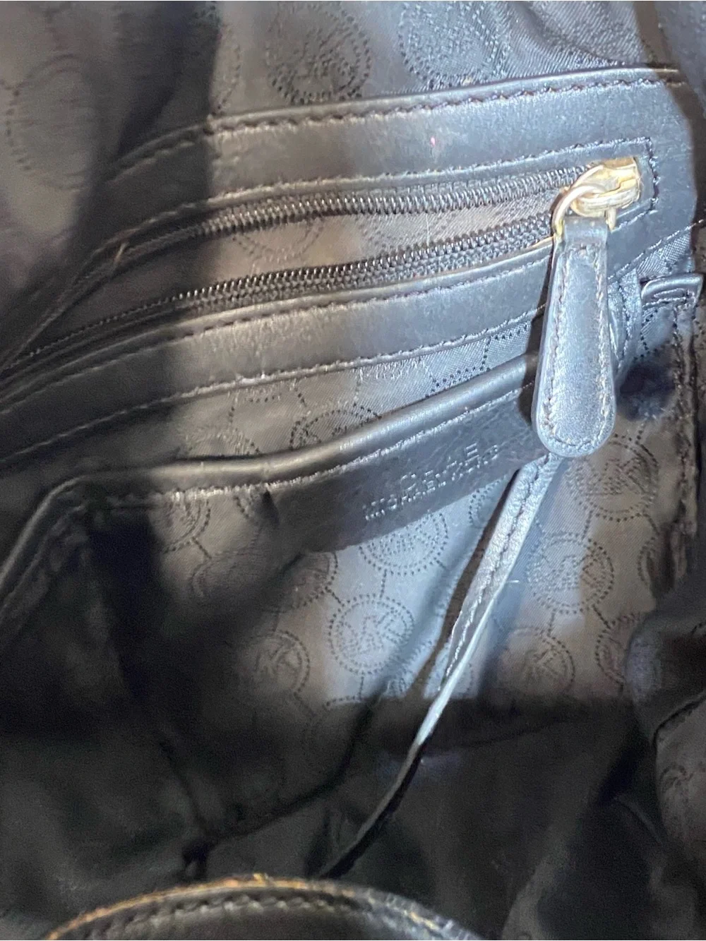 Michael Kors Beige and Black MK Logo Tote